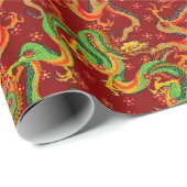 cool Japans dragon betegeld patroon Cadeaupapier (Rol Hoek)