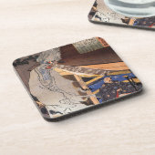 Cool  Japans Ghost Woodblock Print Bier Onderzetter (Linkerzijde)