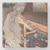 Cool  Japans Ghost Woodblock Print Stenen Onderzetter (Voorkant)