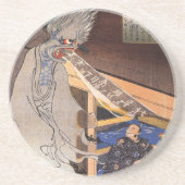 Cool  Japans Ghost Woodblock Print Zandsteen Onderzetter (Voorkant)