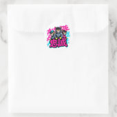 Cool Japans Kat Crew - Voor Laptops & Planners Ronde Sticker (Tas)