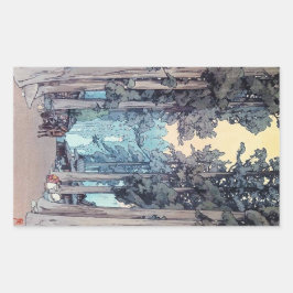 Cool japans klassiek schilderij Hiroshi Tada Rechthoekige Sticker