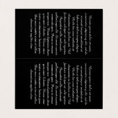 Cool japans mandarina eend zwarte vijver sneeuw visitekaartje (Binnenkant ongevouwen)