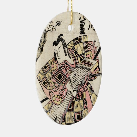 Cool japans samurai ukiyo-e scroll keramisch ornament (Rechts)