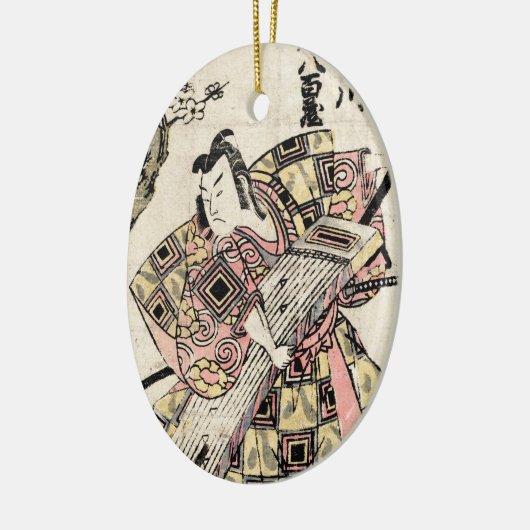 Cool japans samurai ukiyo-e scroll keramisch ornament (Links)