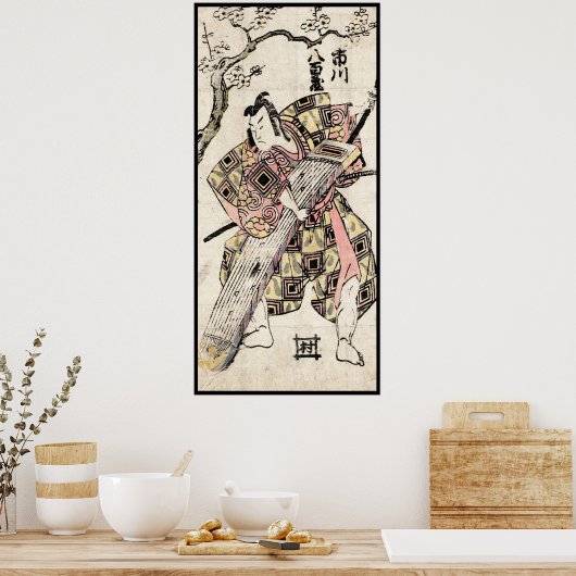 Cool japans samurai ukiyo-e scroll poster (Keuken)