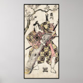 Cool japans  samurai ukiyo-e scroll poster (Voorkant)