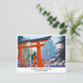 Cool japans Tokuriki Shrine — toegangsbos Briefkaart (Staand voorkant)