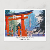 Cool japans Tokuriki Shrine — toegangsbos Briefkaart (Voorkant)