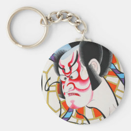 Cool japans traditioneel kabuki makeup tadamasa sleutelhanger
