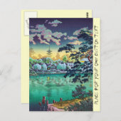 Cool japans Ueno Shinobazu Pond Tsuchiya Koitsu Briefkaart (Voorkant / Achterkant)