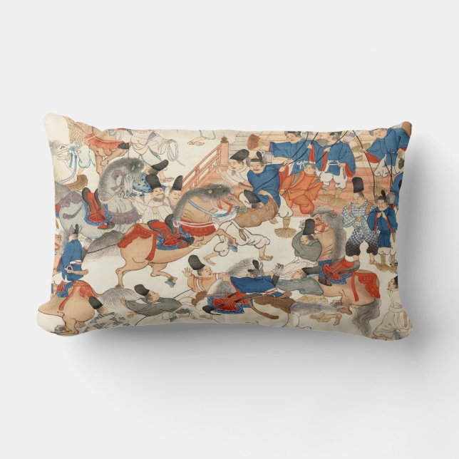 Cool-japans -ukio-e-paardenriders cavalerie kussen (Voorkant)