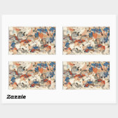 Cool-japans -ukio-e-paardenriders cavalerie rechthoekige sticker (Vel)