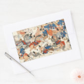 Cool-japans -ukio-e-paardenriders cavalerie rechthoekige sticker (Envelop)