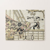 Cool japans ukiyo-e geisha lady scroll legpuzzel (Horizontaal)