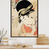 Cool japans -ukiyo-e-geisha-portret poster (Keuken)