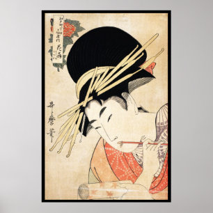 Cool japans -ukiyo-e-geisha-portret poster