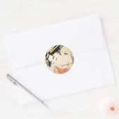 Cool japans -ukiyo-e-geisha-portret ronde sticker (Envelop)