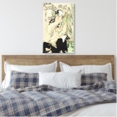 Cool japans  ukiyo-e scroll twee geishas canvas afdruk (Insitu (Slaapkamer))