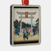 Cool-japans -ukiyo-e tori gate metalen ornament (Rechts)