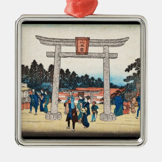 Cool-japans -ukiyo-e tori gate metalen ornament (Voorkant)