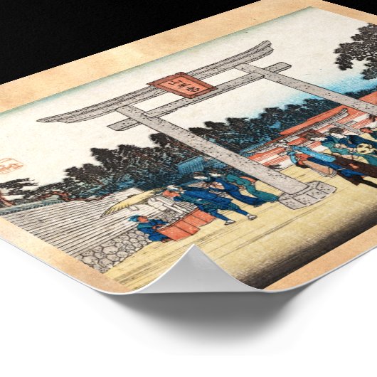 Cool-japans -ukiyo-e tori gate poster (Hoek)