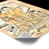 Cool japans  ukiyo-e twee geishaktscroller poster (Hoek)