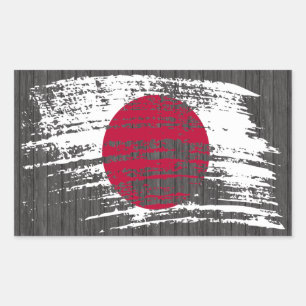 Cool Japans vlagontwerp Rechthoekige Sticker