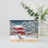 Cool japans wintertempel shrine kyoto scenery briefkaart (Staand voorkant)