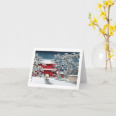 Cool japans wintertempel shrine kyoto scenery kaart (Gele Bloem)