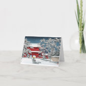 Cool japans wintertempel shrine kyoto scenery kaart (Achterkant)