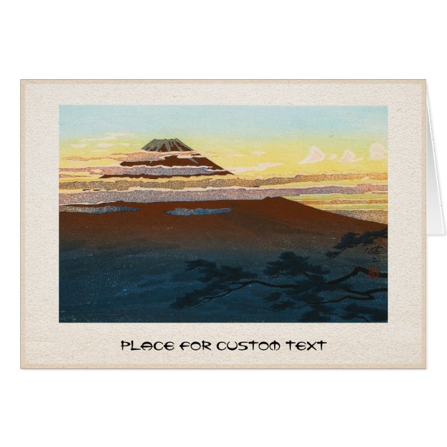 Cool-japanse berg fuji zonnewolken (Voorkant Horizontaal)