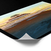 Cool-japanse berg fuji zonnewolken poster (Hoek)