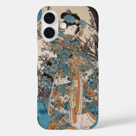 Cool japanse maiko geisha  dame kunst iPhone 16 hoesje