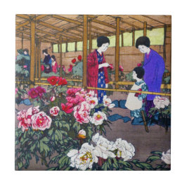 Cool-japanse tuinbouwtuin tegeltje