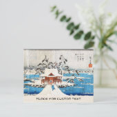 Cool-japanse  ukiyo-e-meersneeuw briefkaart (Staand voorkant)