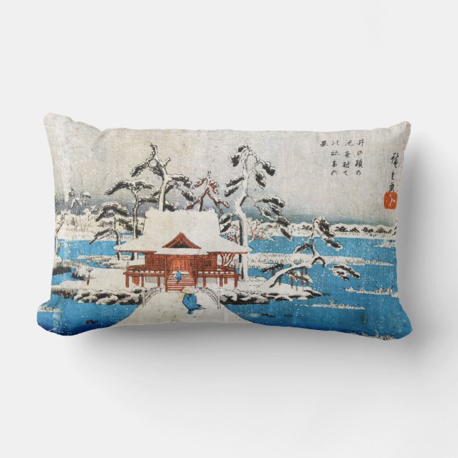 Cool-japanse  ukiyo-e-meersneeuw kussen (Voorkant)