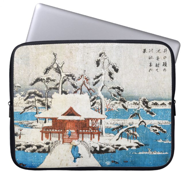 Cool-japanse  ukiyo-e-meersneeuw laptop sleeve (Voorkant)