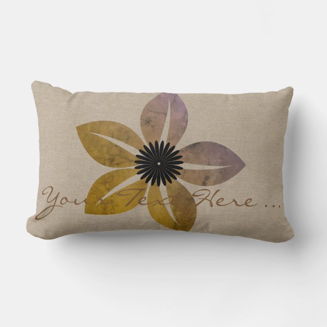 Cool Jasmin Flower Voeg tekst Linnen look Kussen (Voorkant)