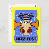 Cool Jazz Abstract Cubism , Jazz Fest 2011 Briefkaart (Voorkant / Achterkant)