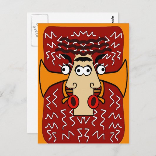 Cool Jazz Abstract Cubisme 2 Briefkaart (Voorkant / Achterkant)