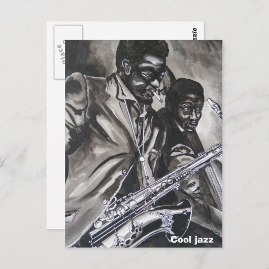 Cool jazz briefkaart (Voorkant / Achterkant)