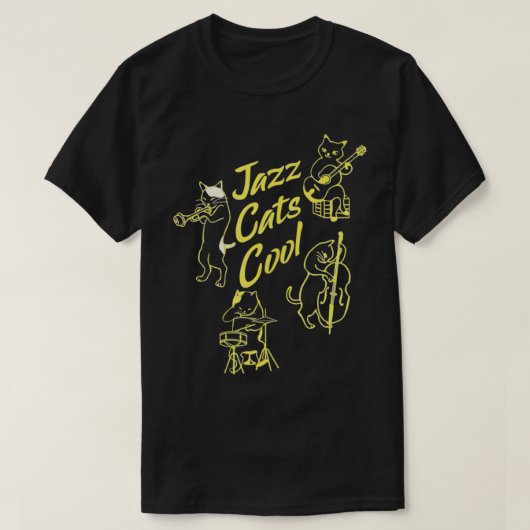 Cool Jazz Cats Music T-shirt (Design voorkant)