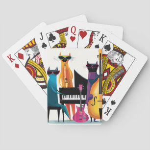 Cool Jazz Cats Musici Band Pokerkaarten