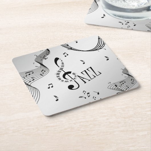 Cool Jazz Kartonnen Onderzetters (Schuin)