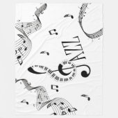 Cool Jazz Music Fleece Deken (Voorkant)