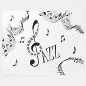 Cool Jazz Music Fleece Deken (Voorkant (Horizontaal))