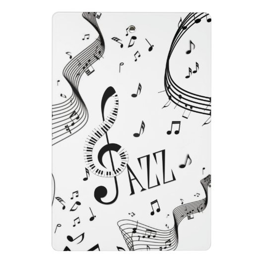 Cool Jazz Music Mini Klembord (Achterkant)