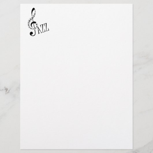 Cool Jazz Music Stationery Paper (Voorkant)