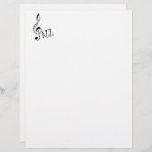 Cool Jazz Music Stationery Paper (Voorkant / Achterkant)